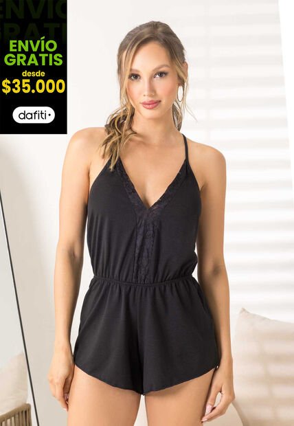 Enterizo Corto Negro FI 985