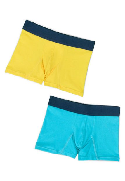 Bóxer Paq X2 Infantil Azul FI 32600