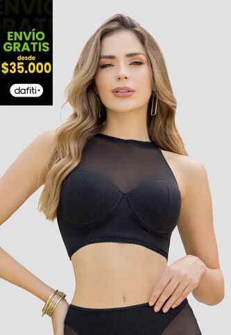 Bustier Mujer Negro Fi 100373 Formas Intimas