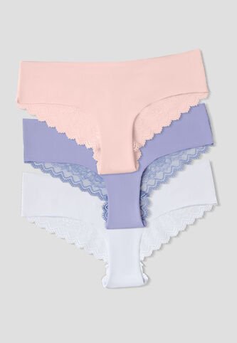 Cachetero Paq X3 Mujer Multicolor Fi 113602 Formas Intimas
