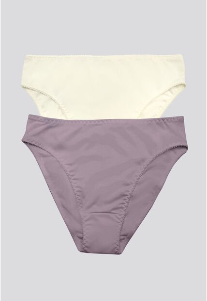 Panty Paq X2 Mujer Marfil/Morado FI 96633