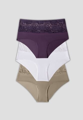 Cachetero Paq X3 Mujer Multicolor Fi 101856 Formas Intimas