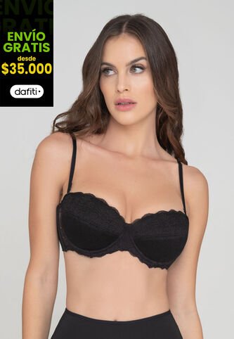 Brasier Mujer Negro FI 103349 Formas Intimas