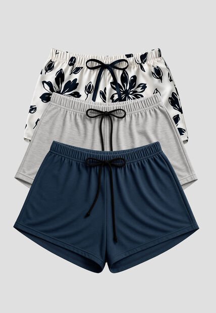 Short Paq X3 Mujer Multicolor Fi 112360