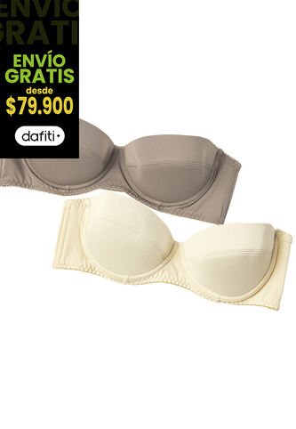 Brasier Paq X2 Mujer Multicolor FI 89857 Formas Intimas