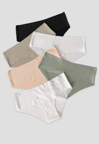 Cachetero Paq X6 Mujer Multicolor Fi 6335 Formas Intimas