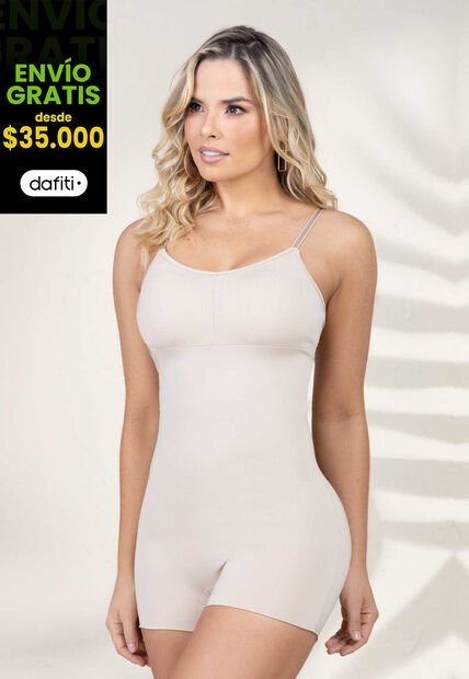 Enterizo Corto Mujer Beige FI 504