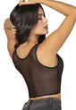 Crop Top Mujer Negro Fi 3590 de Formas Intimas