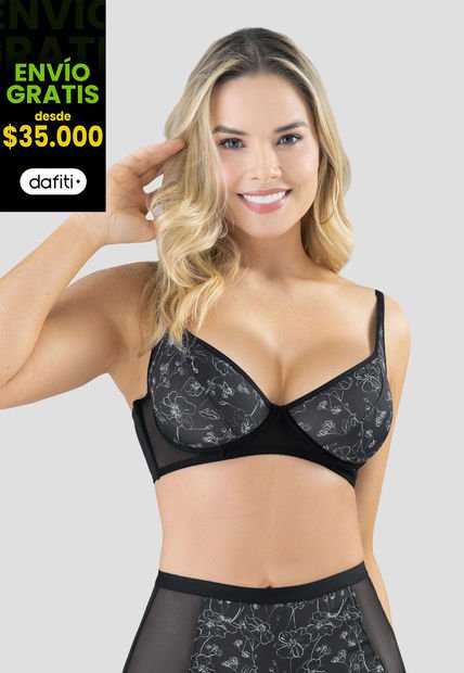 Brasier Mujer Negro Fi 102340