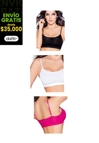 Top Paq X3 Adulto Para Mujer FI -Blanco/Negro/Fucsi Formas Intimas