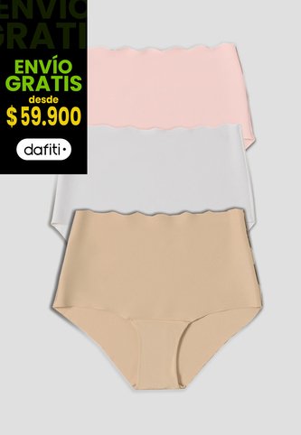 Cachetero Paq X3 Mujer Rosa FI 5534 Formas Intimas
