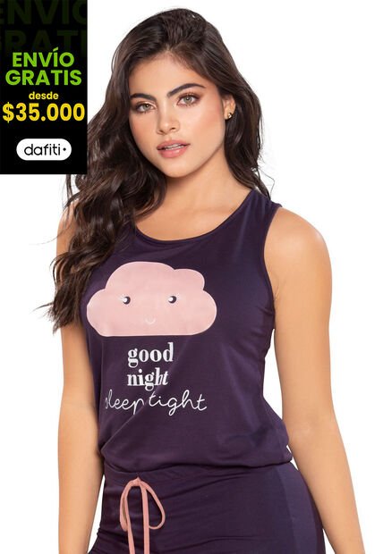 Camisa Pijama Mujer Morado FI 96862