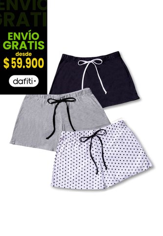 Short Paq X3 Multicolor FI 76308 Formas Intimas