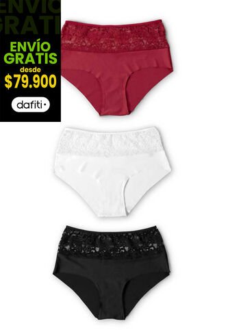 Cachetero Paq X3 Multicolor FI 101856 Formas Intimas
