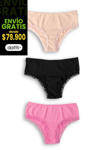 Cachetero Paq X3 Multicolor2 FI 96690 Formas Intimas