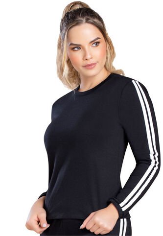 Buzo Mujer Negro FI 91627 Formas Intimas