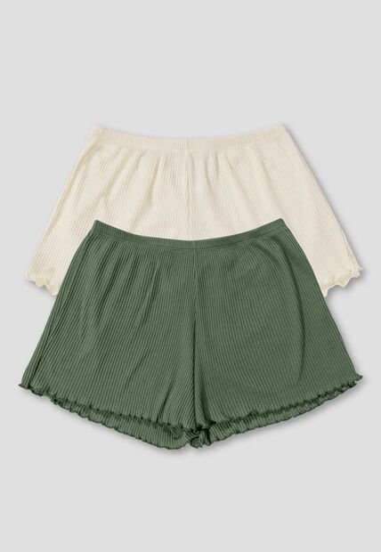 Short Paq X2 Mujer Verde-Crema Fi 114759