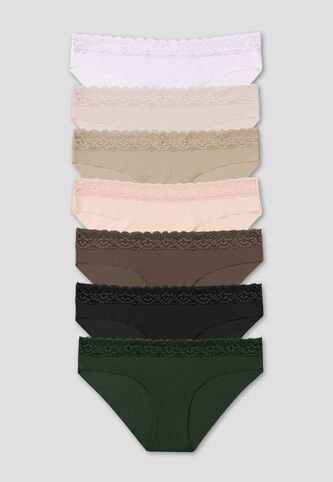 Cachetero Paq X7 Mujer Multicolor Fi 114763 Formas Intimas