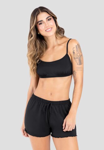 Pijama Mujer Negro Fi 103927 Formas Intimas