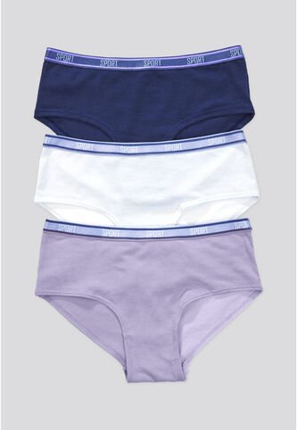 Cachetero Paq X3 Infantil Azul Oscuro/Blanco/Lila FI 87474 Formas Intimas