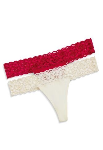 Brasilera Paq X2 Adulto Rojo/Marfil FI 73002 Formas Intimas