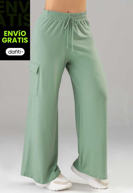 Pantalón Sudadera Mujer Verde FI 8618