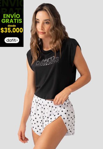 Pijama Mujer Negro FI 101555 Formas Intimas