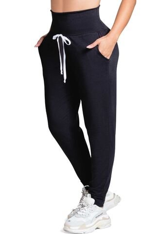 Pantalón Sudadera Mujer Negro FI 77393 Formas Intimas