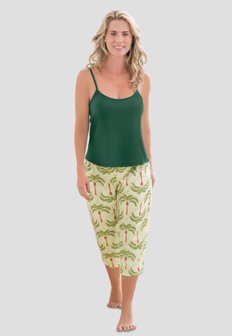 Pijama Mujer Verde Pino Fi 110110 Formas Intimas