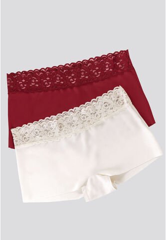 Cachetero Paq X2 Mujer Vino/Marfil FI 75713 Formas Intimas