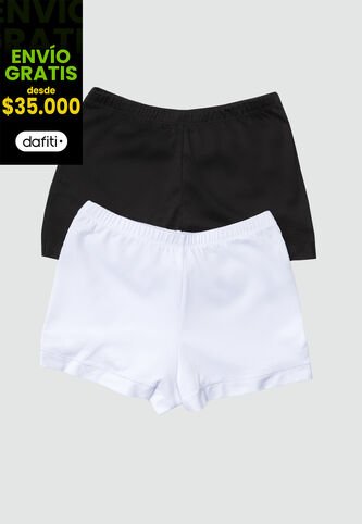 Cachetero Paq X2 Mujer Bicolor Blanco/Negro FI 96216 Formas Intimas