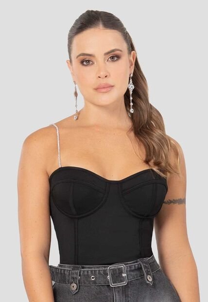 Corset Mujer Negro Fi 112853