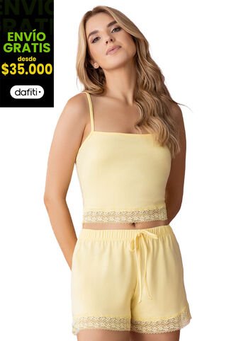 Pijama Mujer Amarillo FI 102551 Formas Intimas