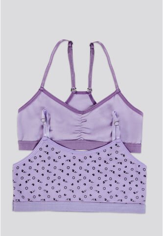 Top Paq X2 Infantil Lila Tech/Estampado FI 3849 Formas Intimas