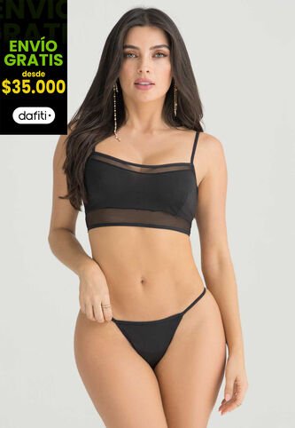 Conjunto Mujer Negro FI 4969 Formas Intimas