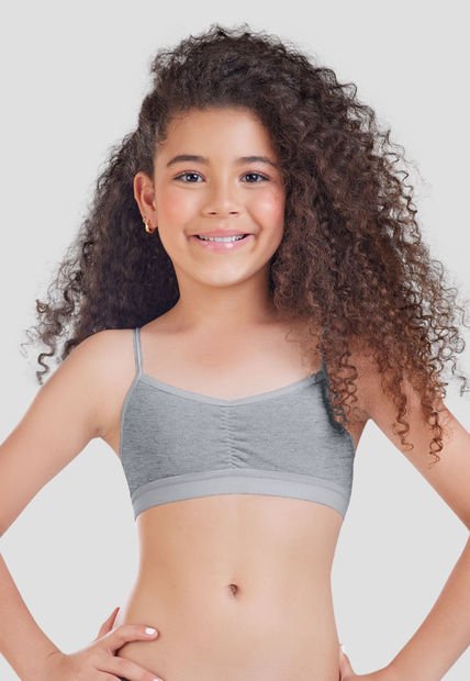 Top Niñas Infantil Gris Jaspe Fi 91542