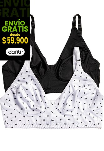 Brasier Paq X2 Mujer Multicolor FI 33565 Formas Intimas