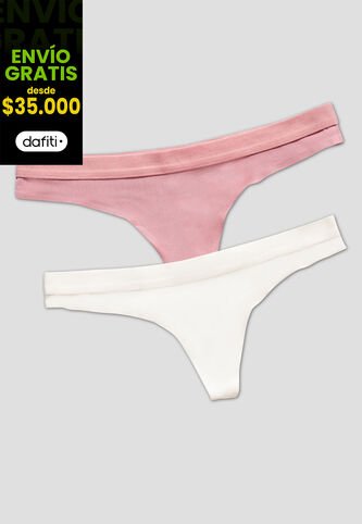 Brasilera Paq X2 Mujer Multicolor Fi 107102 Formas Intimas