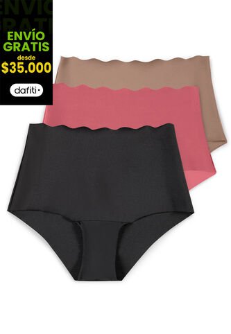 Cachetero Paq X3 Mujer Multicolor FI 5534 Formas Intimas