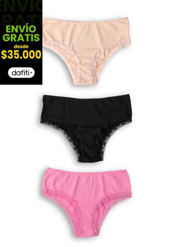 Cachetero Paq X3 Multicolor2 FI 96690 Formas Intimas