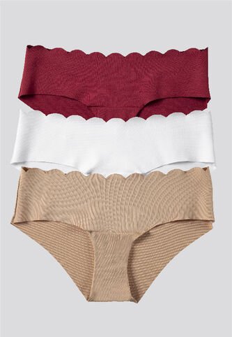 Cachetero Paq X3 Mujer Blanco/Caramelo/Vino FI 91000 Formas Intimas