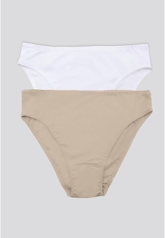 Panty Paq X2 Mujer Blanco/Piel FI 96633 Formas Intimas