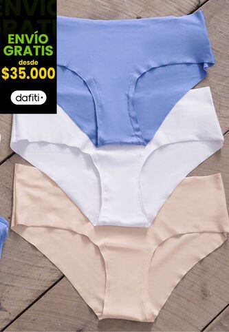 Cachetero Paq X3 Mujer Multicolor FI 9808 Formas Intimas