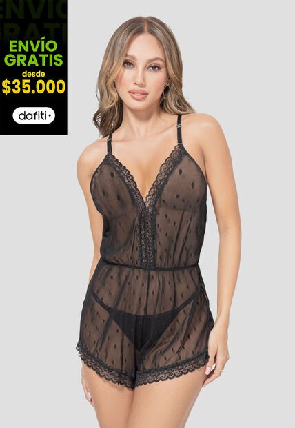 Enterizo Mujer Negro FI 100963