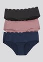 Cachetero Paq X3 Mujer Azul Navy/Rosa/Negro FI 91000 de Formas Intimas