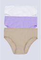 Panty Paq X3 Mujer Lila Tech/Piel/Blanco FI 96572 de Formas Intimas