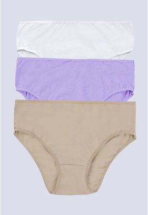 Panty Paq X3 Mujer Lila Tech/Piel/Blanco FI 96572