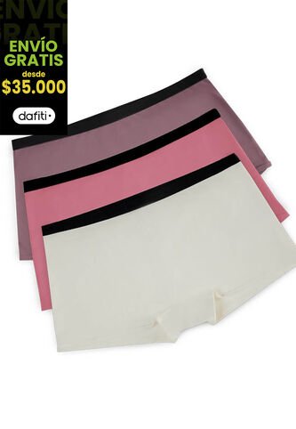 Cachetero Paq X3 Mujer Multicolor FI 88260 Formas Intimas