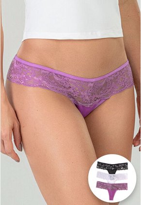 Brasilera Paq X3 Mujer Lila Tech FI 34542