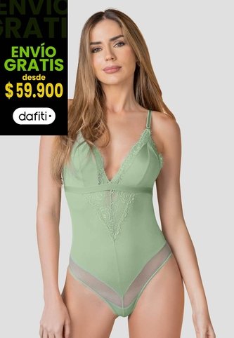 Body Mujer Verde FI 100831 Formas Intimas